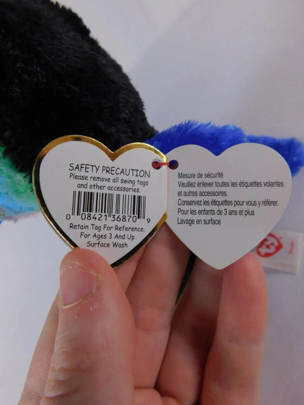 Ty Beanie Boos Beaks Multicolor Toucan Beanbag Plush Small Bird Toy Washable